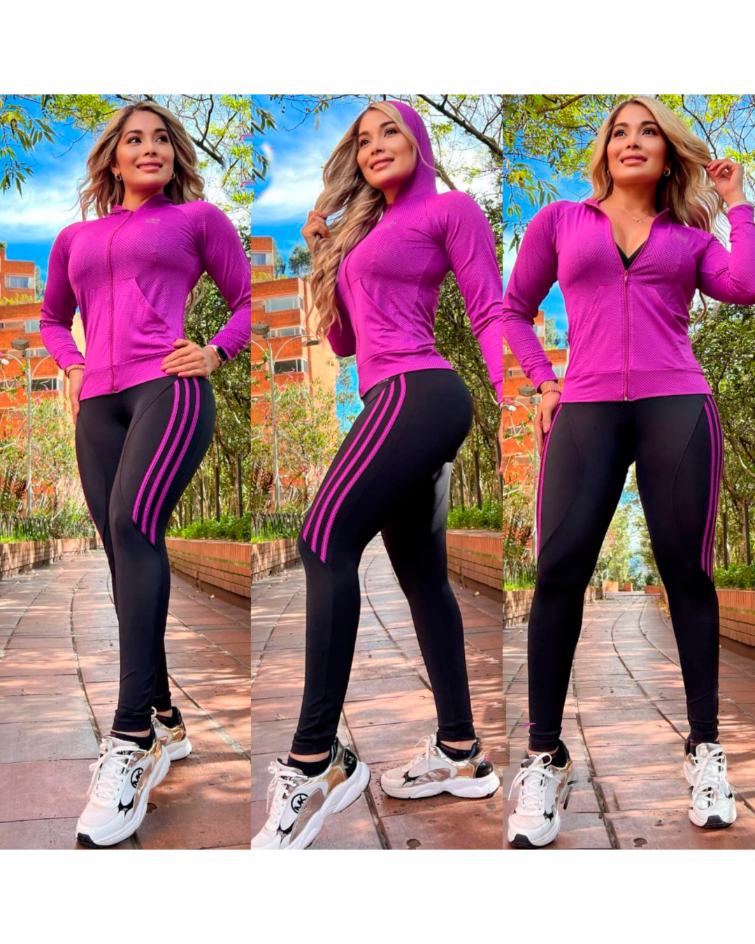 Conjunto Deportivo Chaqueta con Capota y Leggings