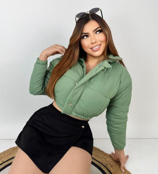 Chaqueta Crop Acolchada