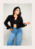 Chaqueta de Jeans Clásica con Desflecado