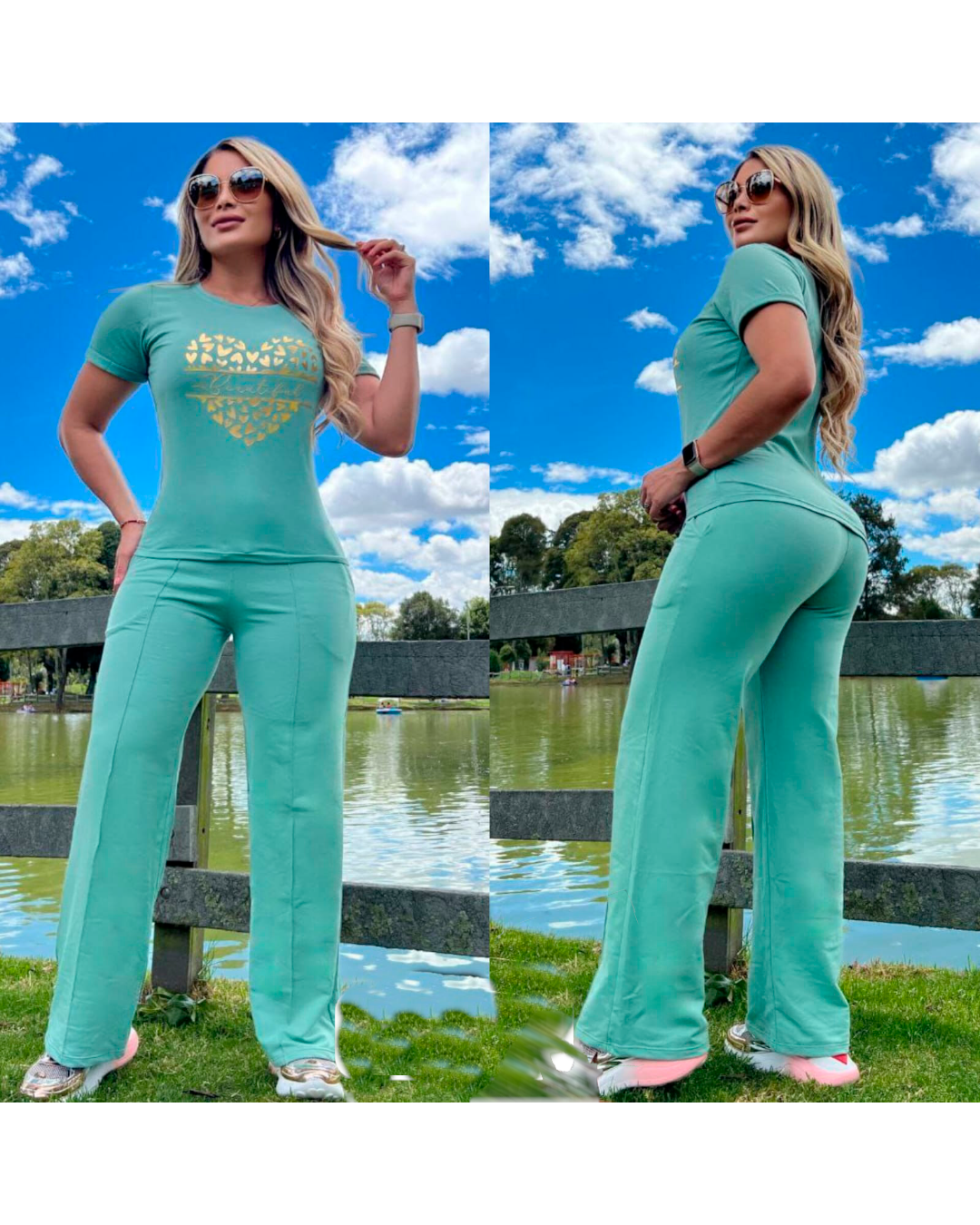 Conjunto Deportivo Camiseta y Sudadera Oversize