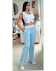Conjunto Camisa crop con pantalón oversize
