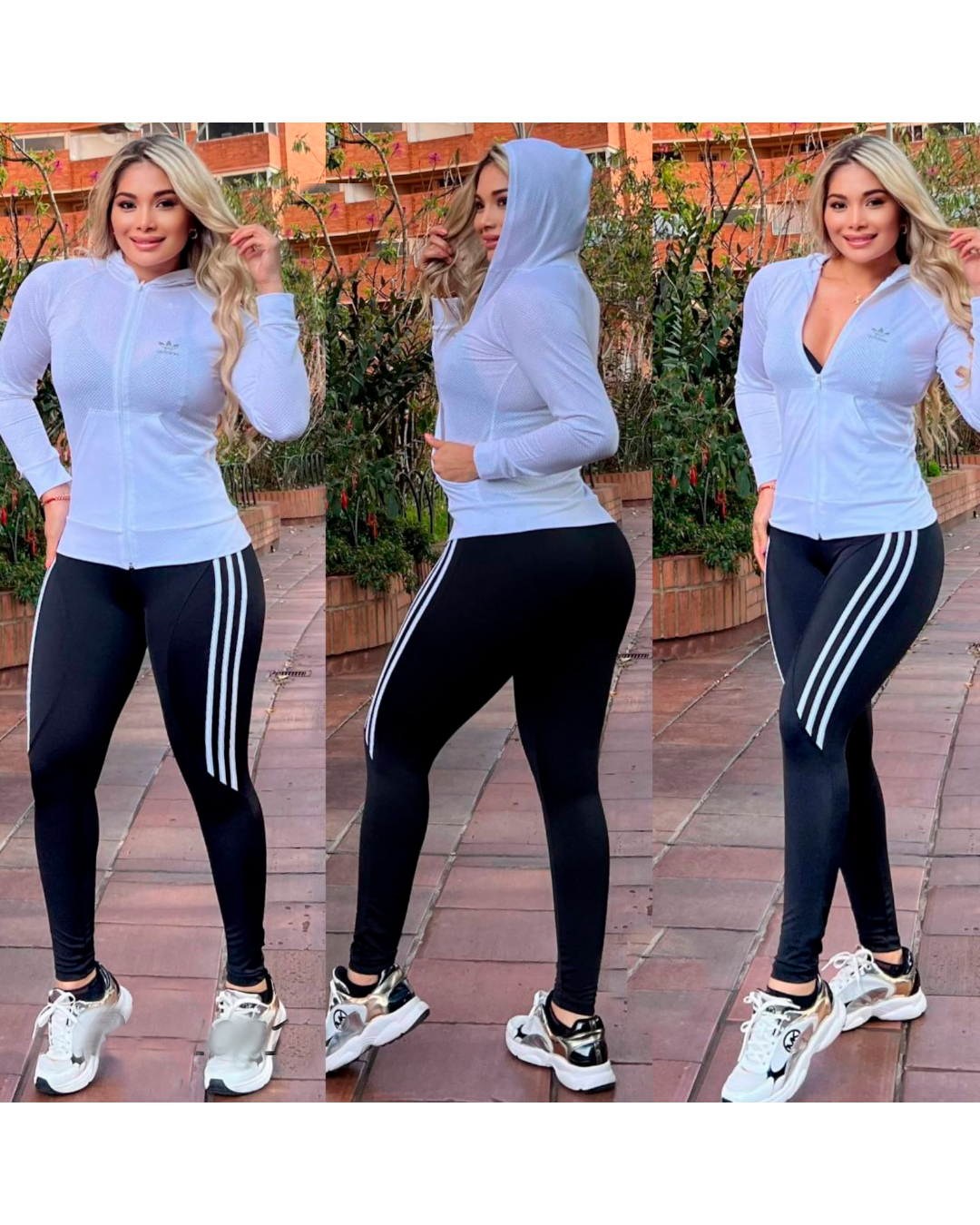 Conjunto Deportivo Chaqueta con Capota y Leggings