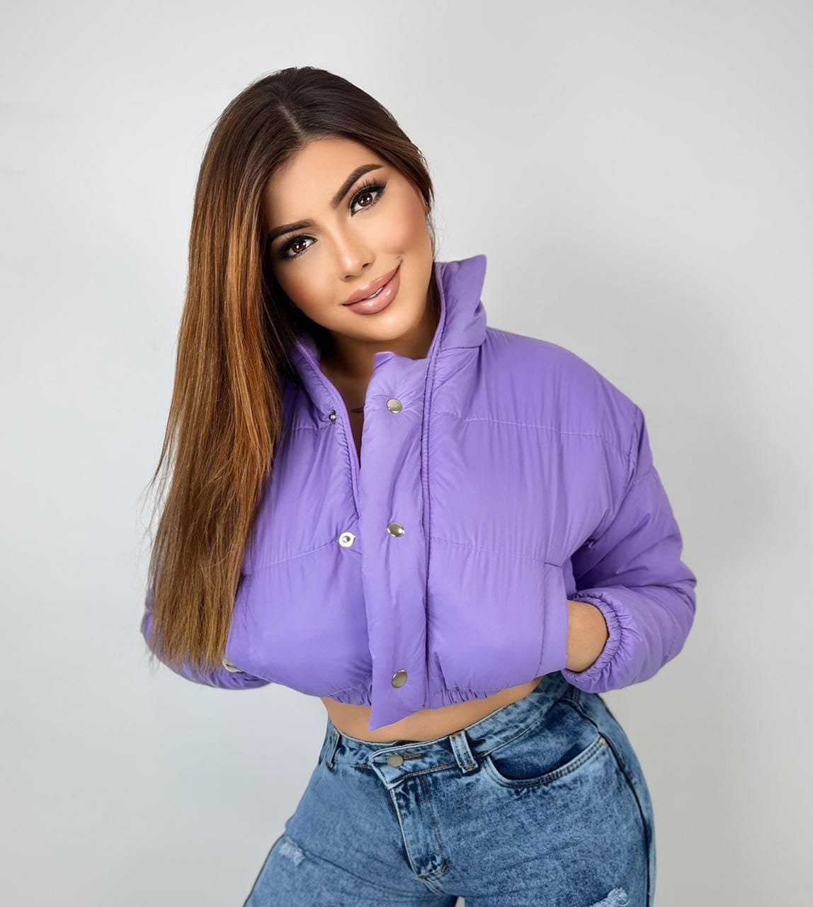 Chaqueta Crop Acolchada