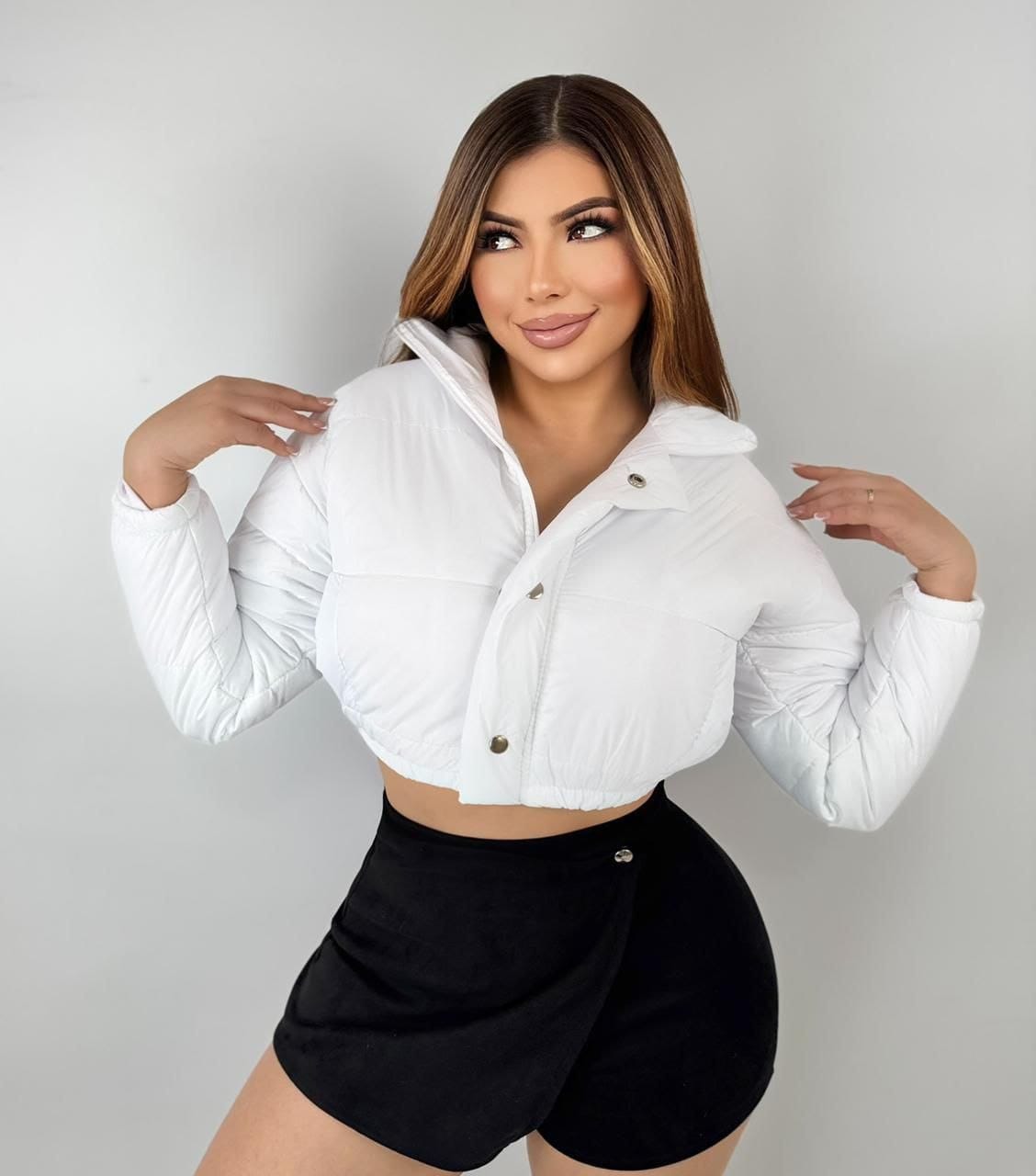 Chaqueta Crop Acolchada