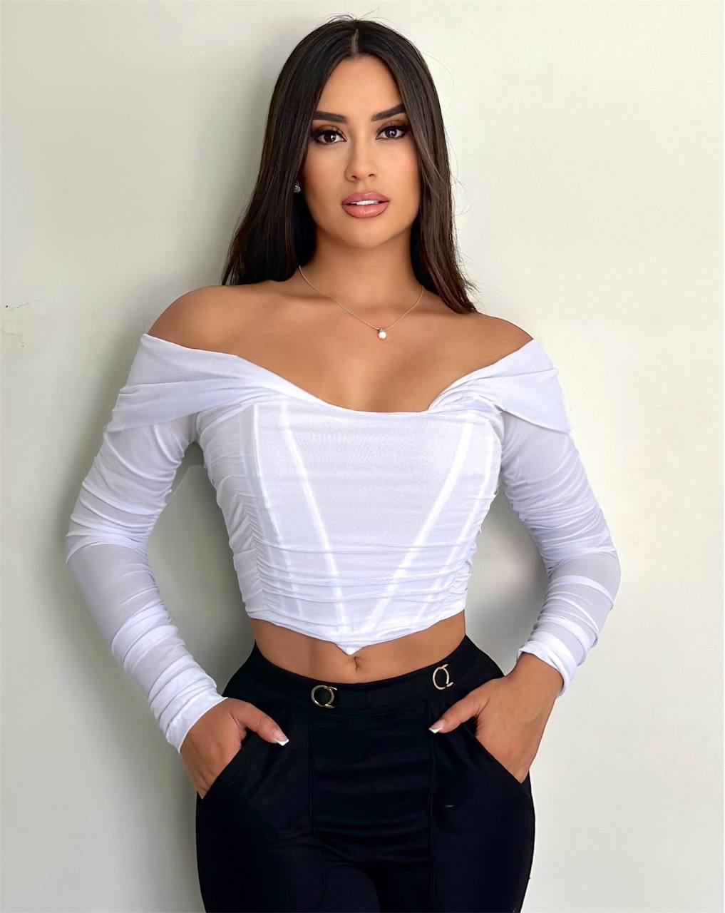 Top Corset "Gala" en Mesh