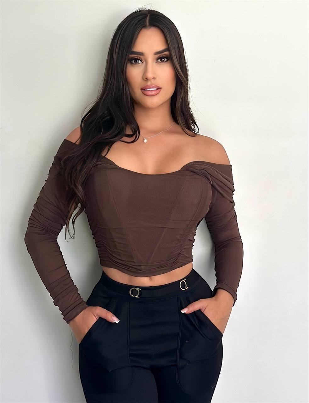 Top Corset "Gala" en Mesh