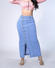 Falda Denim Botones