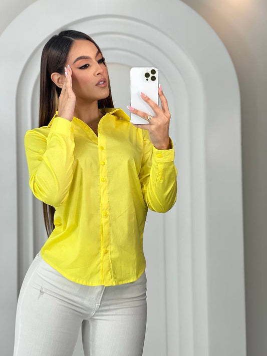 Camisa Elegante Mujer Manga Larga