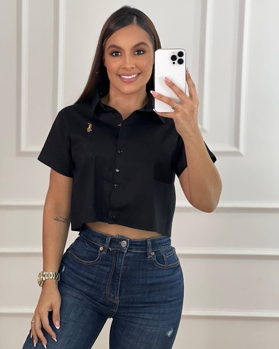 Blusa Crop Top Elegante para Mujer