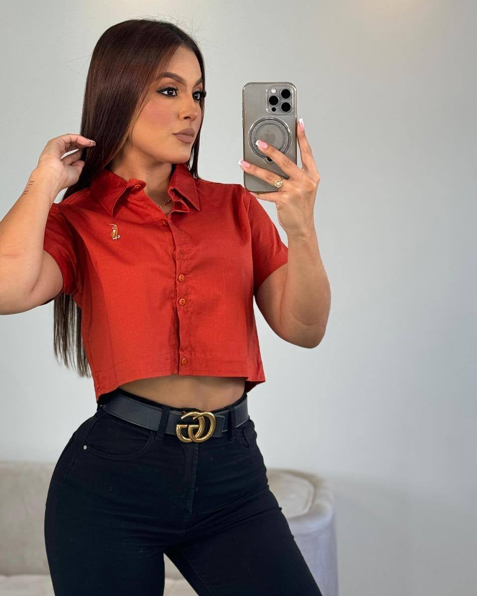 Blusa Crop Top Elegante para Mujer