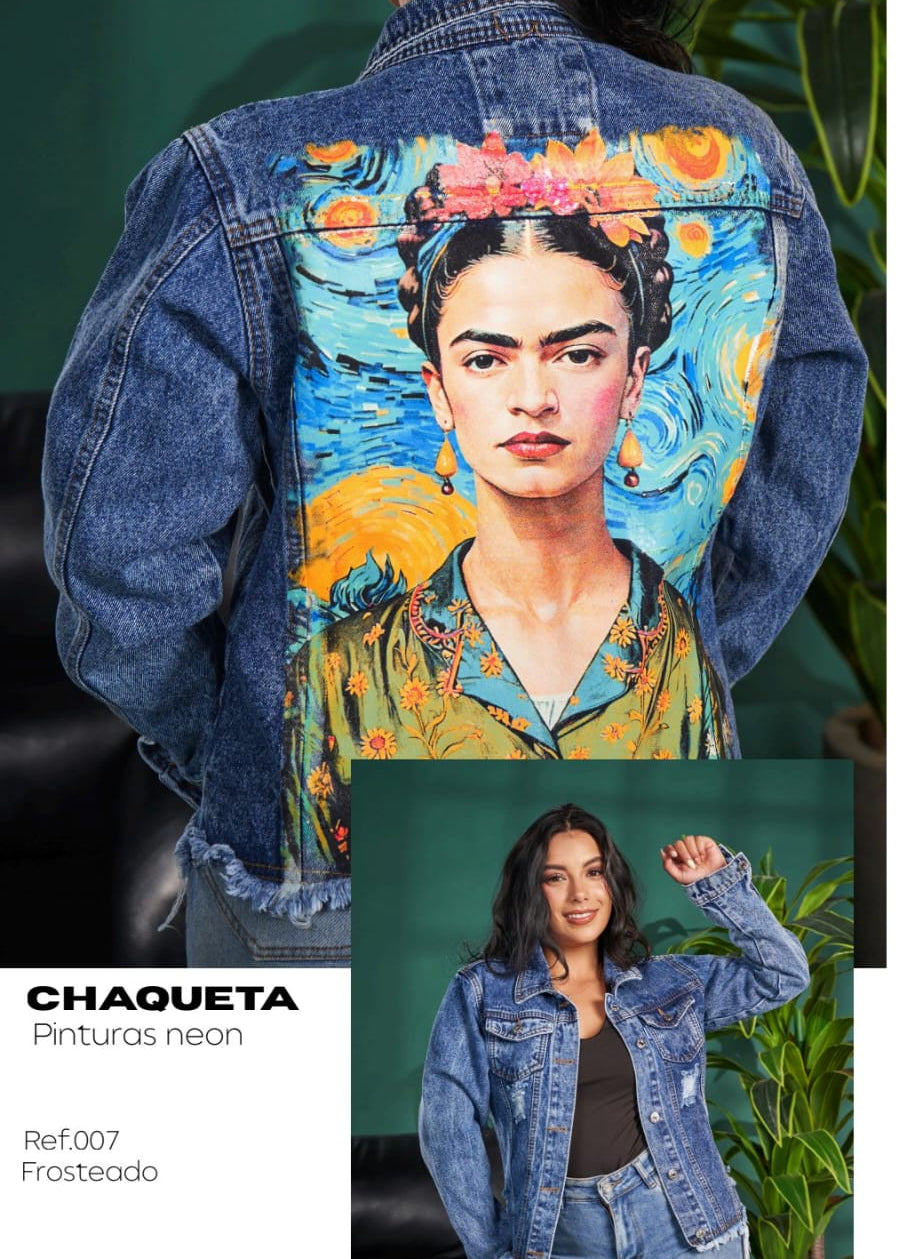 Chaqueta Jean Estampada