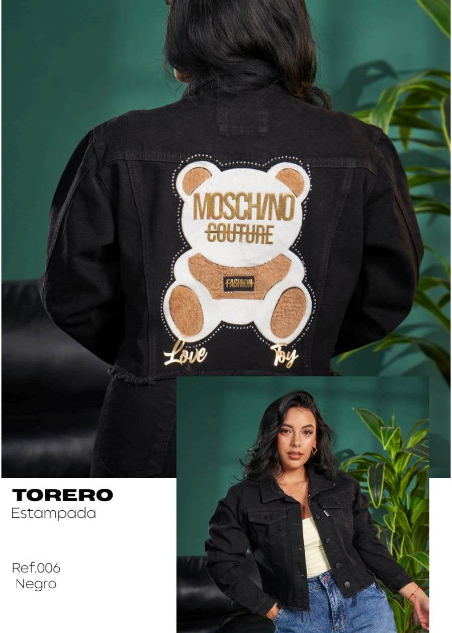Chaqueta Jean Estampada