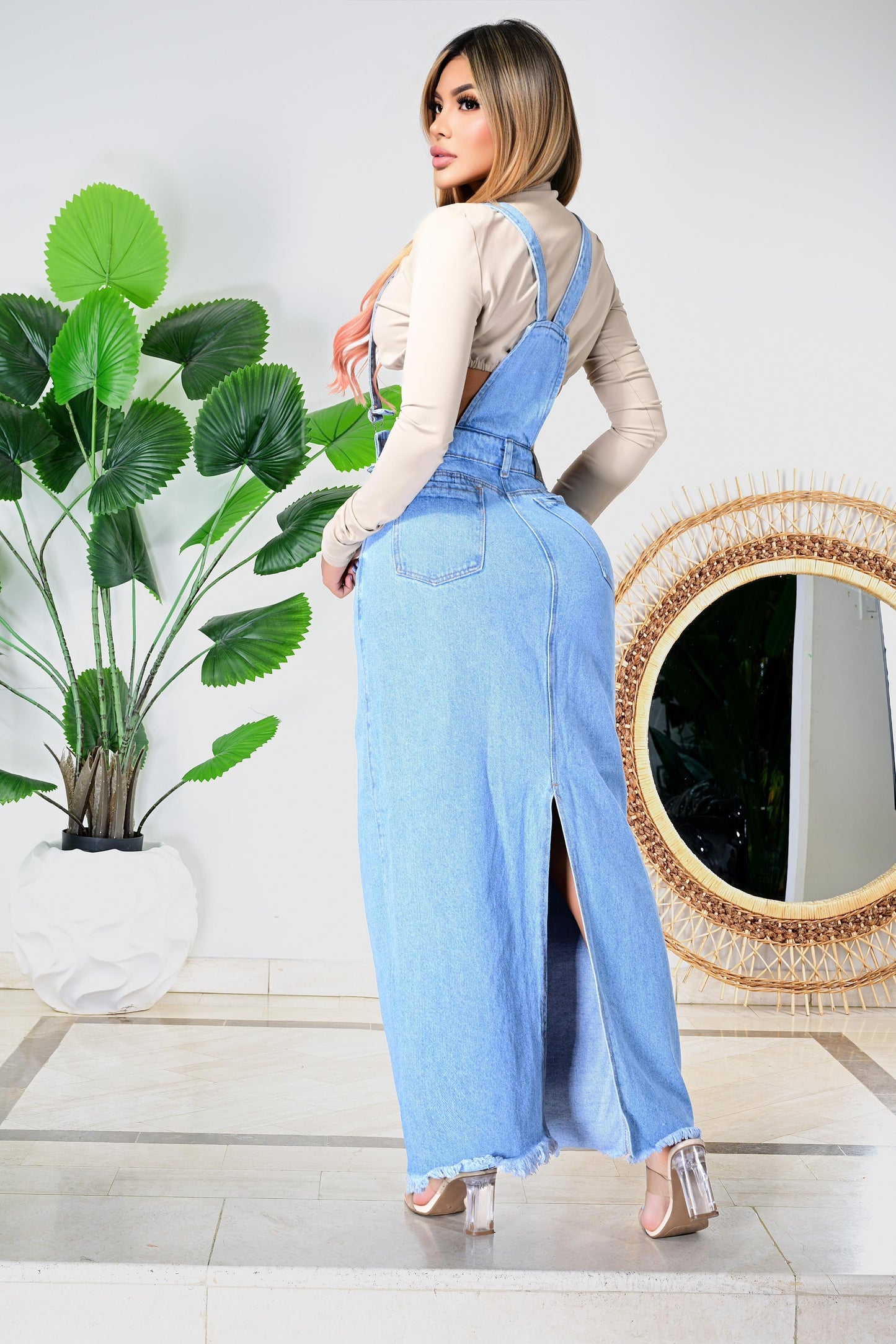 Overol Falda Larga en Jean