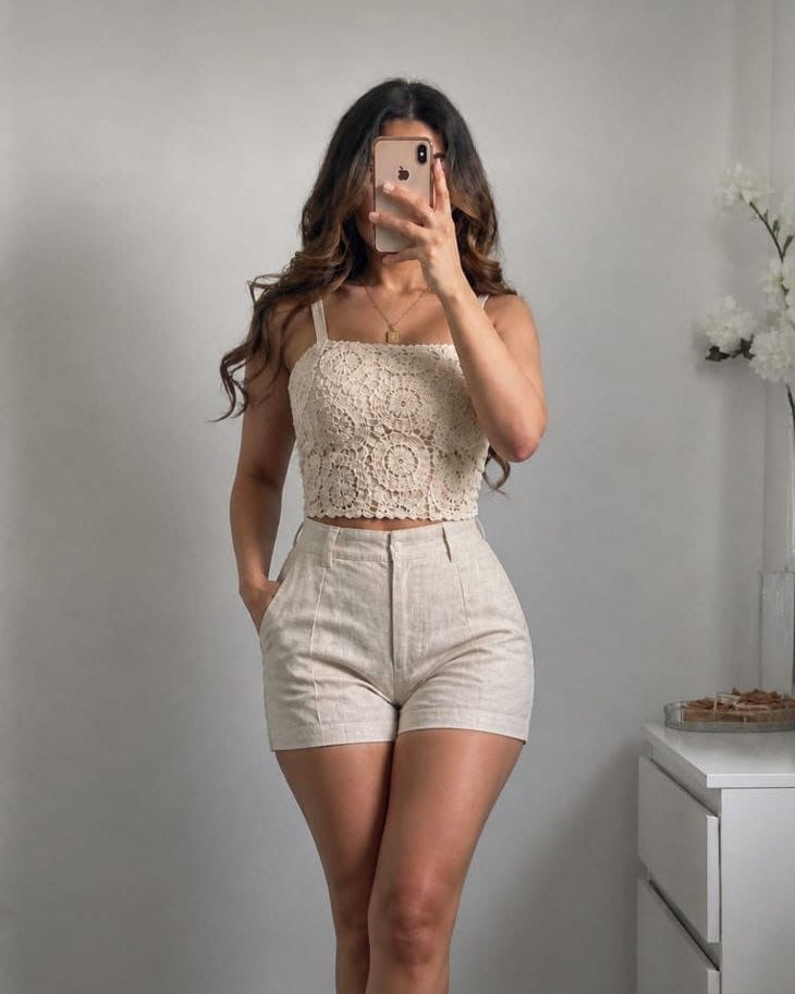 Conjunto Dos Piezas Crochet Texturizado