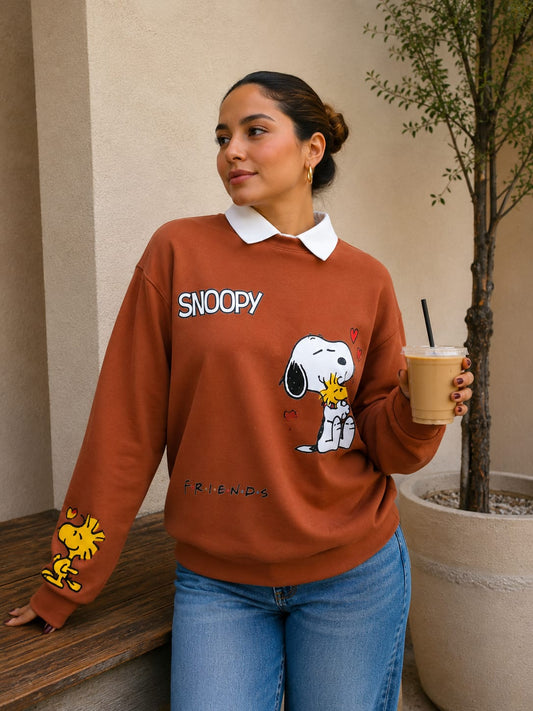 Buzo SNOOPY  cuello polo