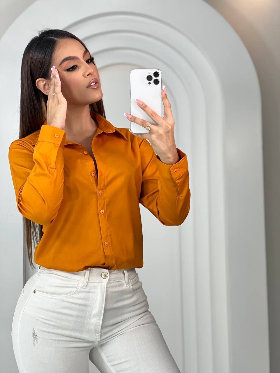 Camisa Elegante Mujer Manga Larga