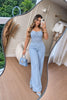 Conjunto 2 Piezas Pantalón Palazzo + Blusa en Blonda