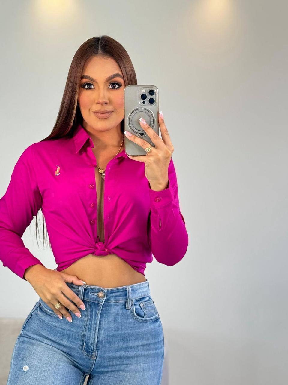Camisa Elegante Mujer Manga Larga